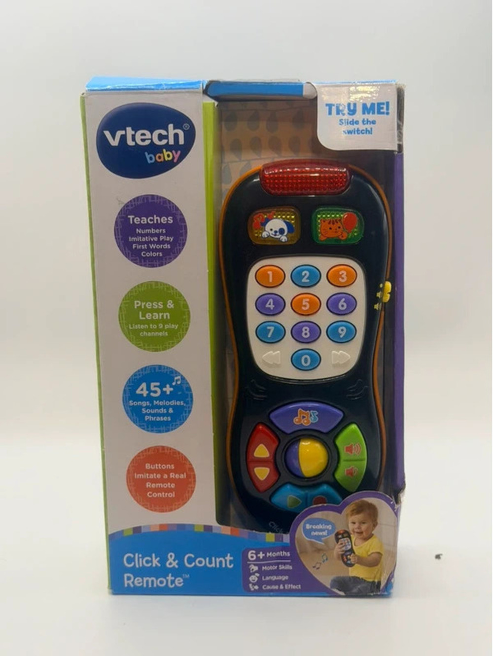 New Child Click & Count,  Press & Learn Remote Control Toy Play Sing 6-36 Mths